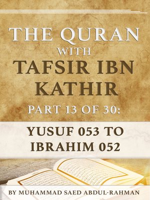cover image of The Quran With Tafsir Ibn Kathir Part 13 of 30